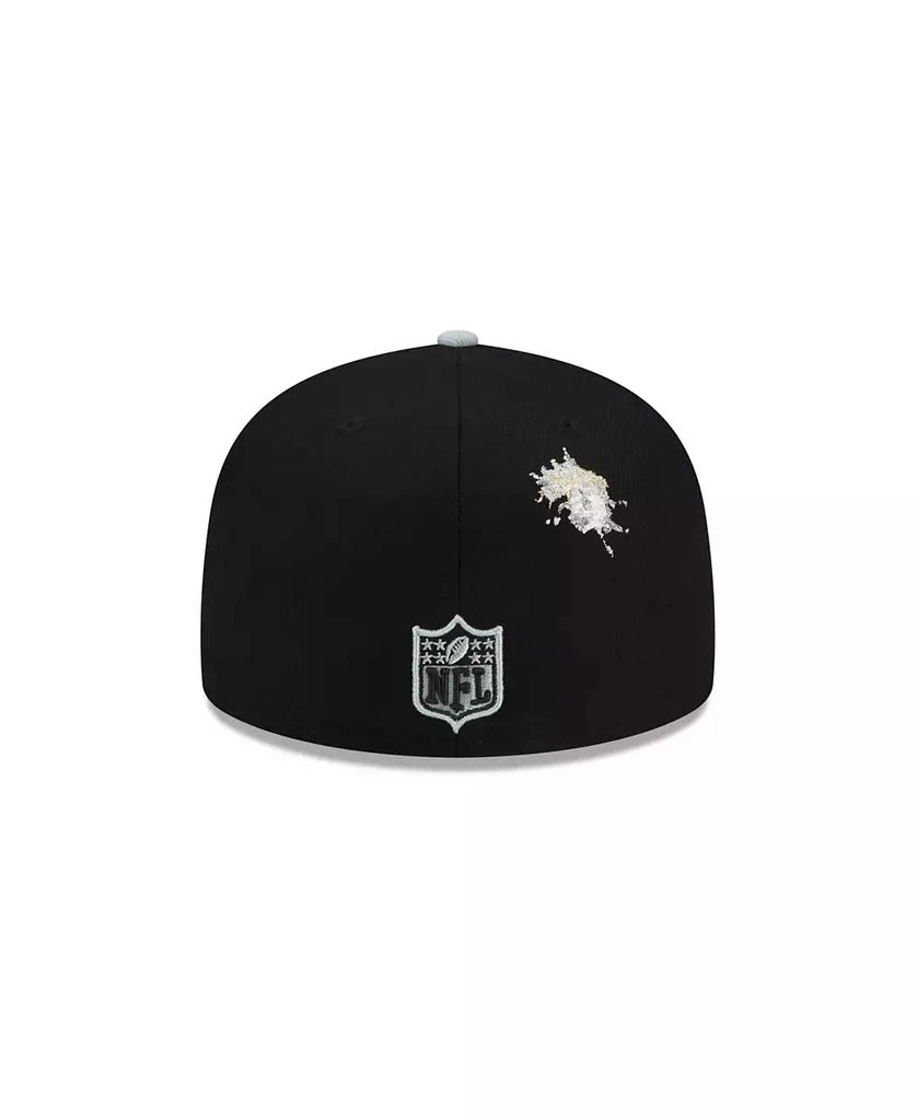 商品New Era|Men's X Staple Black, Gray Las Vegas Raiders Pigeon 59Fifty Fitted Hat,价格¥380,第5张图片详细描述