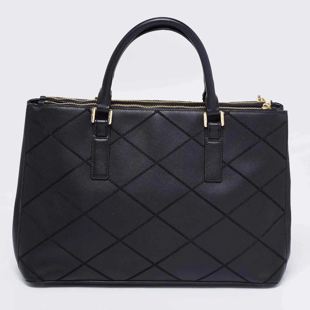 商品[二手商品] Tory Burch|Tory Burch Black Wild Stitch Leather Robinson Double Zip Tote,价格¥3136,第4张图片详细描述