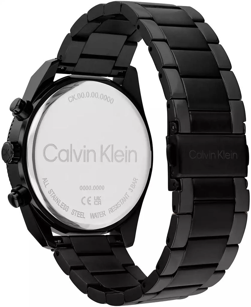 商品Calvin Klein|Men's Multifunction Black Stainless Steel Bracelet Watch 44mm,价格¥1722,第3张图片详细描述