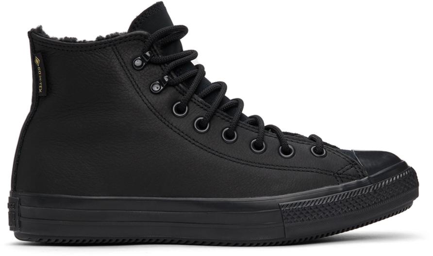 Black Leather & Gore-Tex Chuck 70s Hi Sneakers商品第1张图片规格展示