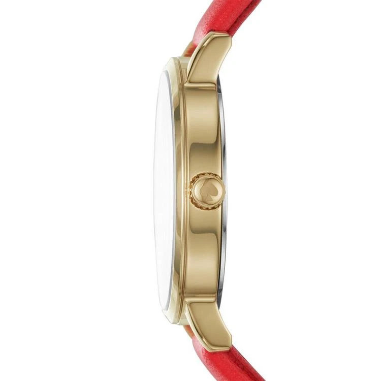 商品Kate Spade|Women's Metro Red Leather Strap Watch 34mm,价格¥1459,第2张图片详细描述