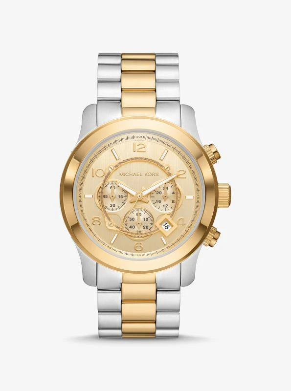 商品Michael Kors|Oversized Runway Two-Tone Watch,价格¥2060,第1张图片