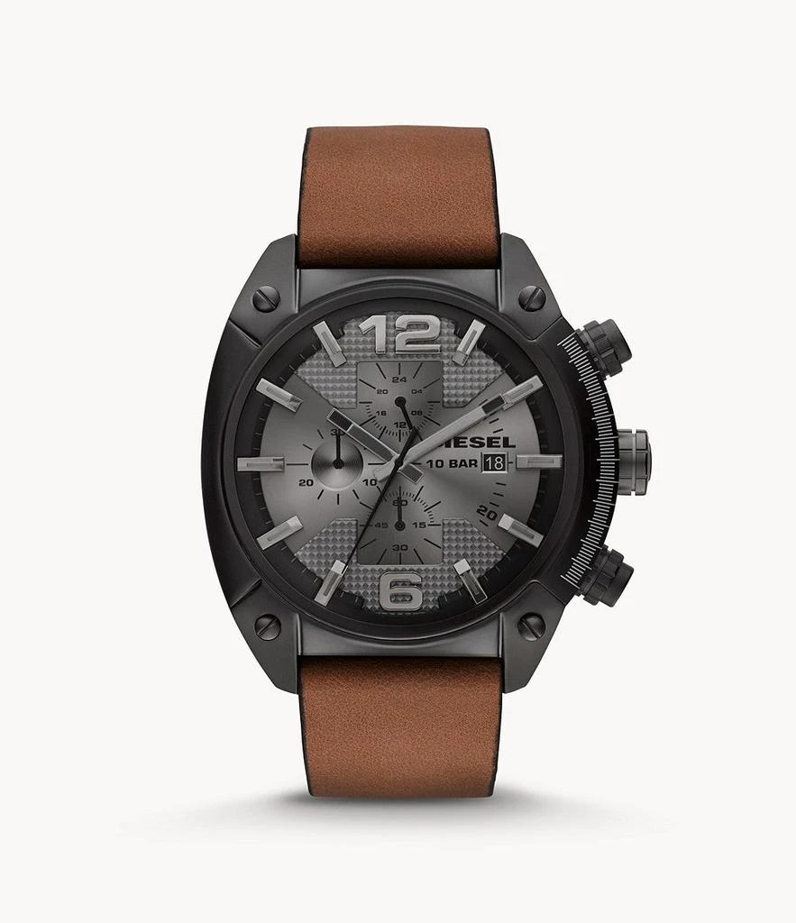 商品Diesel|Diesel Men's Overflow Chronograph, Gunmetal-Tone Stainless Steel Watch,价格¥909,第1张图片