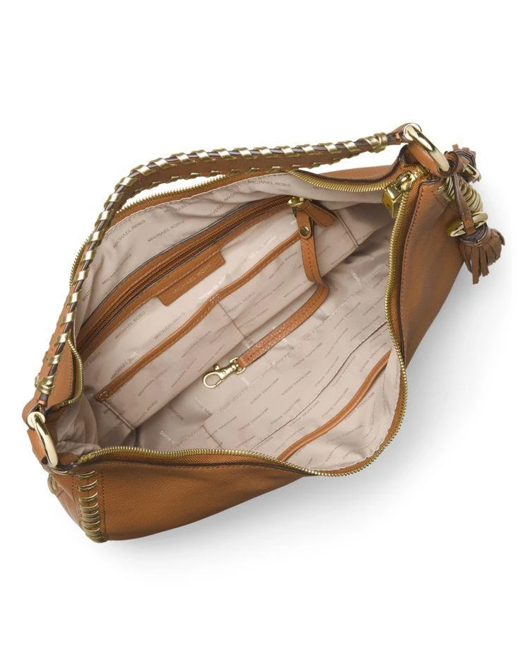 商品Michael Kors|Lauryn Contrast Stitch Large Leather Shoulder Bag,价格¥1774,第3张图片详细描述