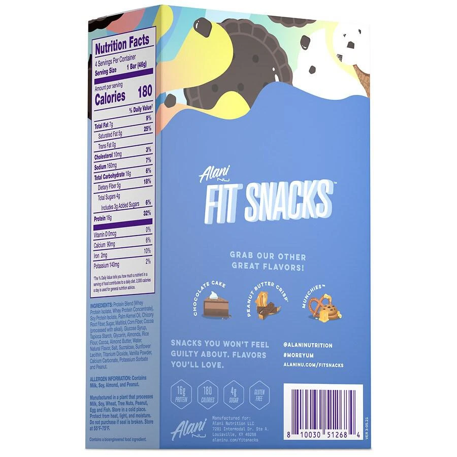 商品Alani Nu|Fit Snacks Protein Bar Cookies & Cream,价格¥67,第2张图片详细描述