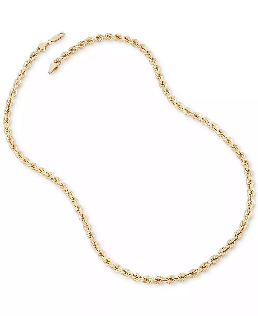 商品Macy's|Glitter Rope Link 24" Chain Necklace in 14k Gold,价格¥15893,第4张图片详细描述