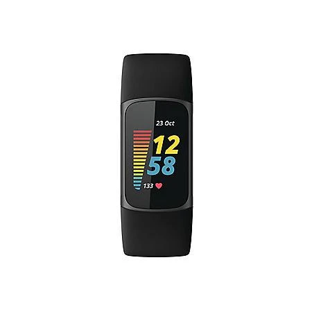 商品Fitbit|Fitbit Charge 5 Advanced Fitness and Health Tracker with Built-in GPS, Stress Management Tools and 24/7 Heart Rate Bundle, Black, One Size (Bonus Band Included),价格¥1159,第2张图片详细描述