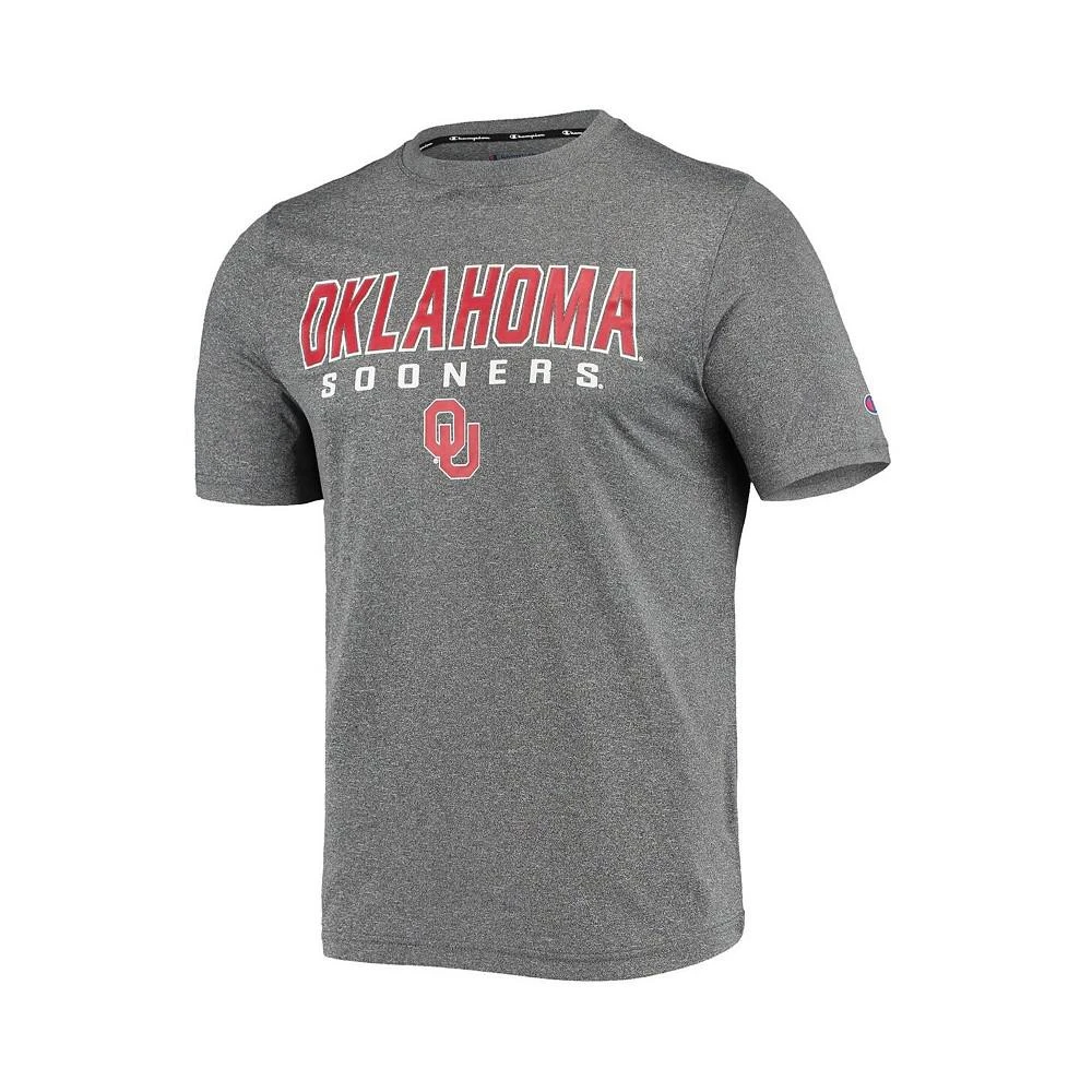 商品CHAMPION|Men's Gray Oklahoma Sooners Stack T-shirt,价格¥222,第2张图片详细描述