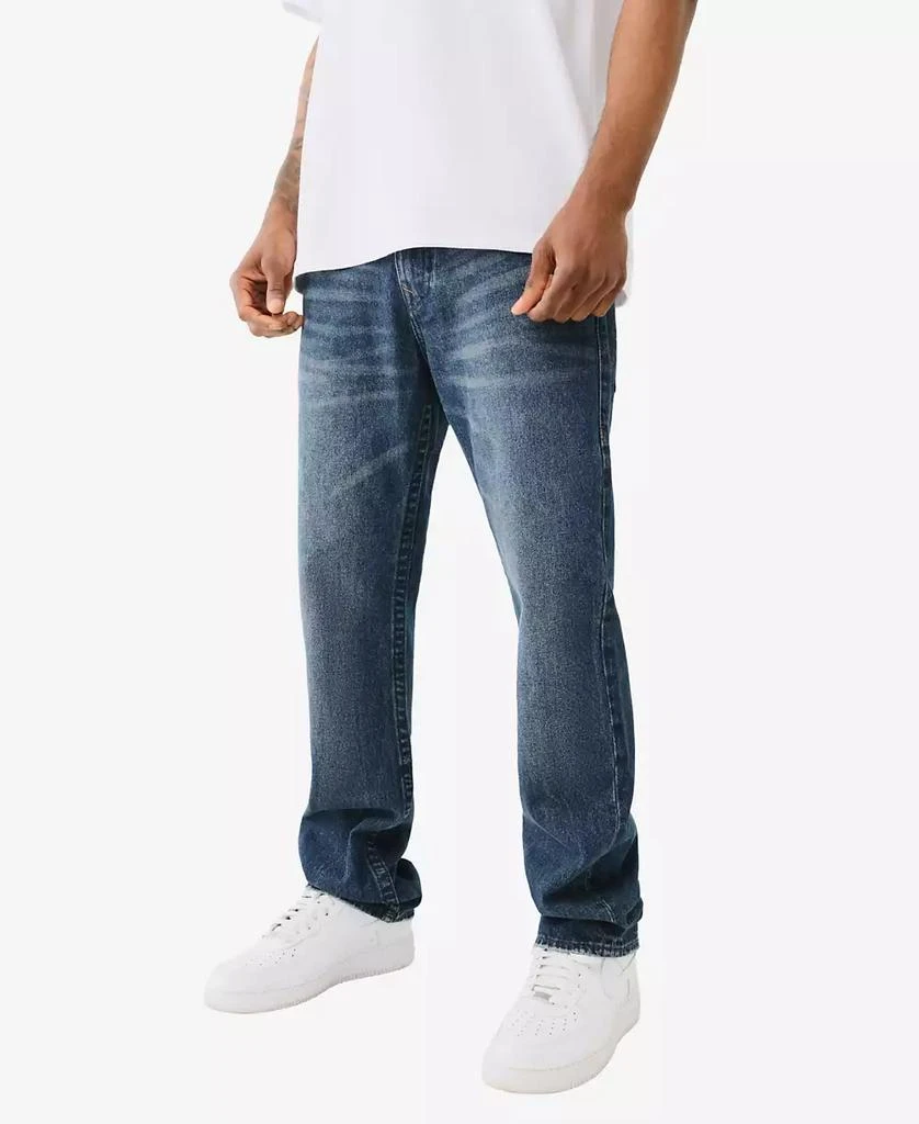 商品True Religion|Men's Ricky Straight Flap Cross Stitch Jeans,价格¥944,第3张图片详细描述