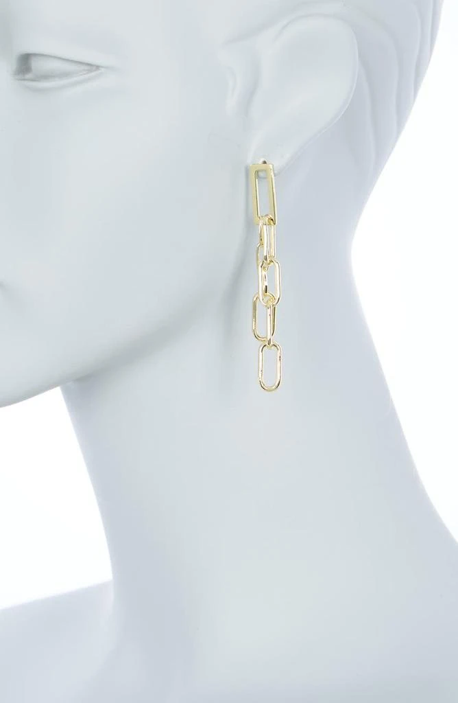 商品Rivka Friedman|18K Gold Clad Paper Clip Chain Drop Earrings,价格¥765,第2张图片详细描述
