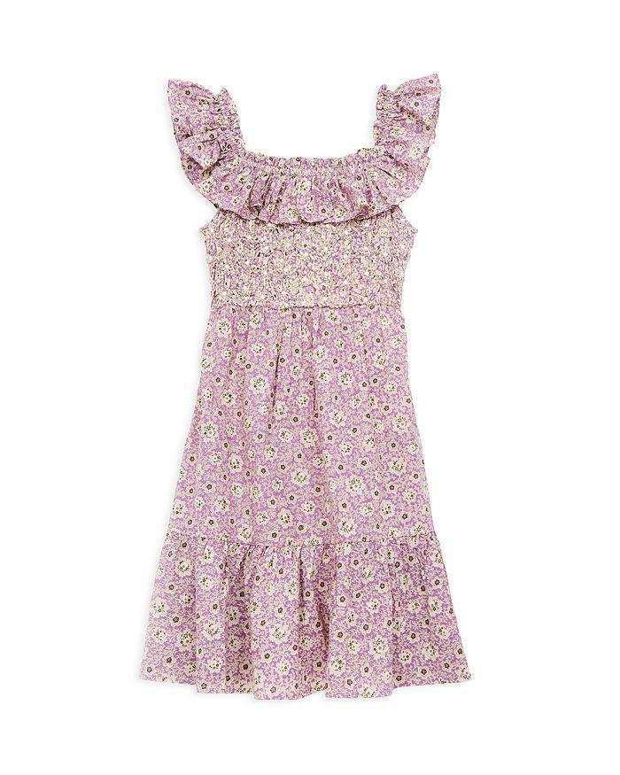 商品Sea|Girls' Ida Floral Print Smocked Ruffle Dress - Little Kid, Big Kid,价格¥808,第3张图片详细描述