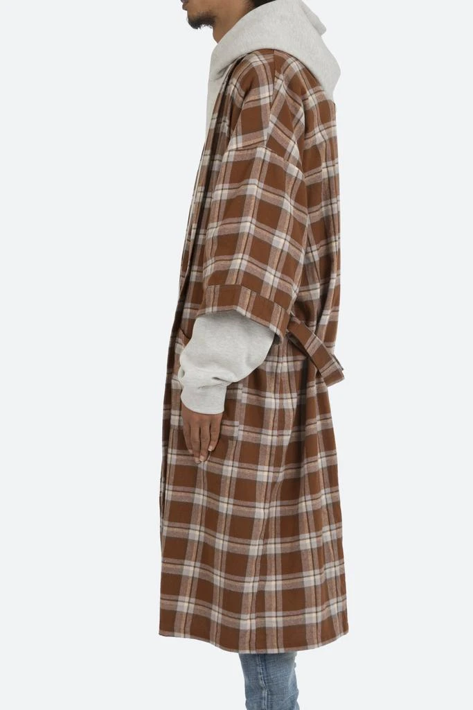 商品MNML|Plaid S/S Robe - Brown,价格¥211,第3张图片详细描述