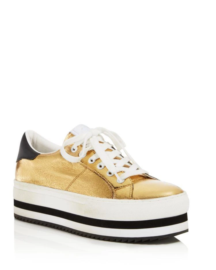 商品Marc Jacobs|Women's Grand Metallic Leather Platform Lace Up Sneakers,价格¥1440,第1张图片