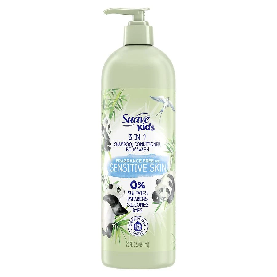 商品Suave|Naturals 3 in 1 Shampoo, Conditioner, Body Wash Sensitive Skin Sensitive Skin,价格¥38,第1张图片