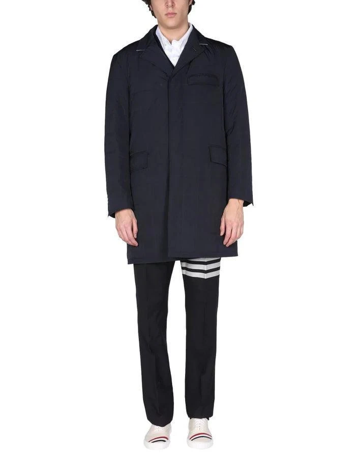 商品Thom Browne|THOM BROWNE BLUE TRENCH COAT,价格¥13845,第1张图片