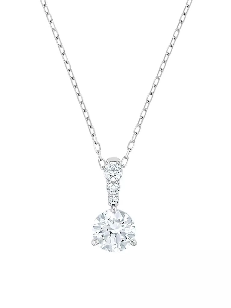 商品Swarovski|Stilla Swarovski Crystal Rhodium-Plated Pendant Necklace,价格¥886,第1张图片
