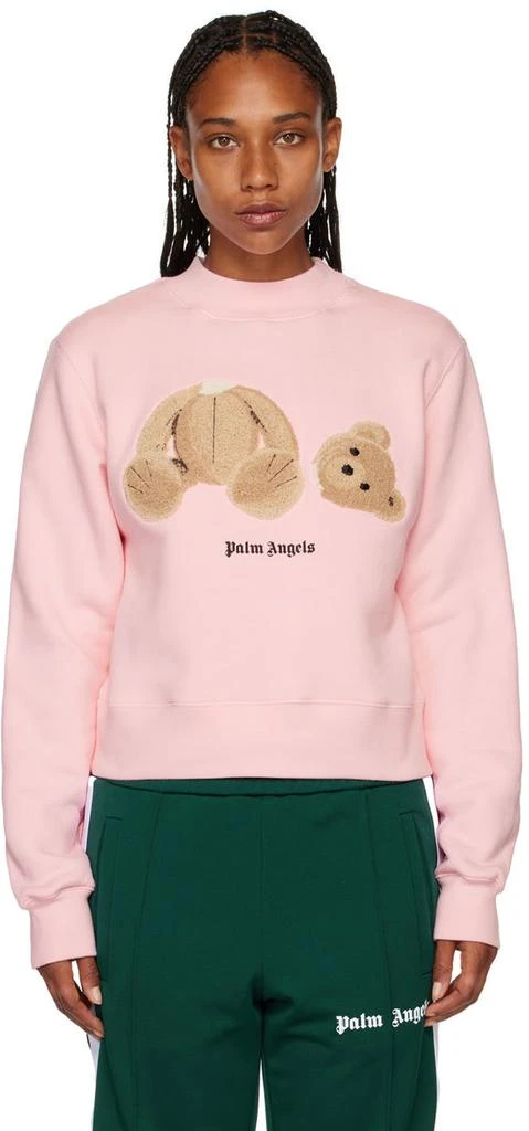 商品Palm Angels|Pink Teddy Bear Sweatshirt,价格¥2209,第1张图片