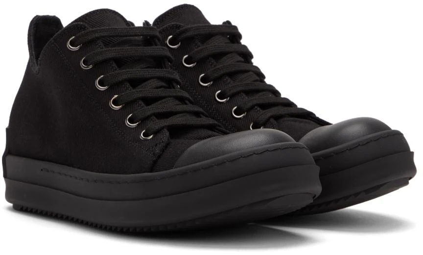 商品Rick Owens|Black License Plate Low Sneakers,价格¥2728,第4张图片详细描述