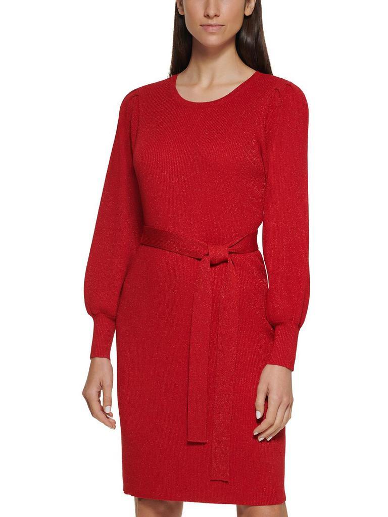商品Calvin Klein|Womens Metallic Midi Sweaterdress,价格¥235-¥394,第7张图片详细描述
