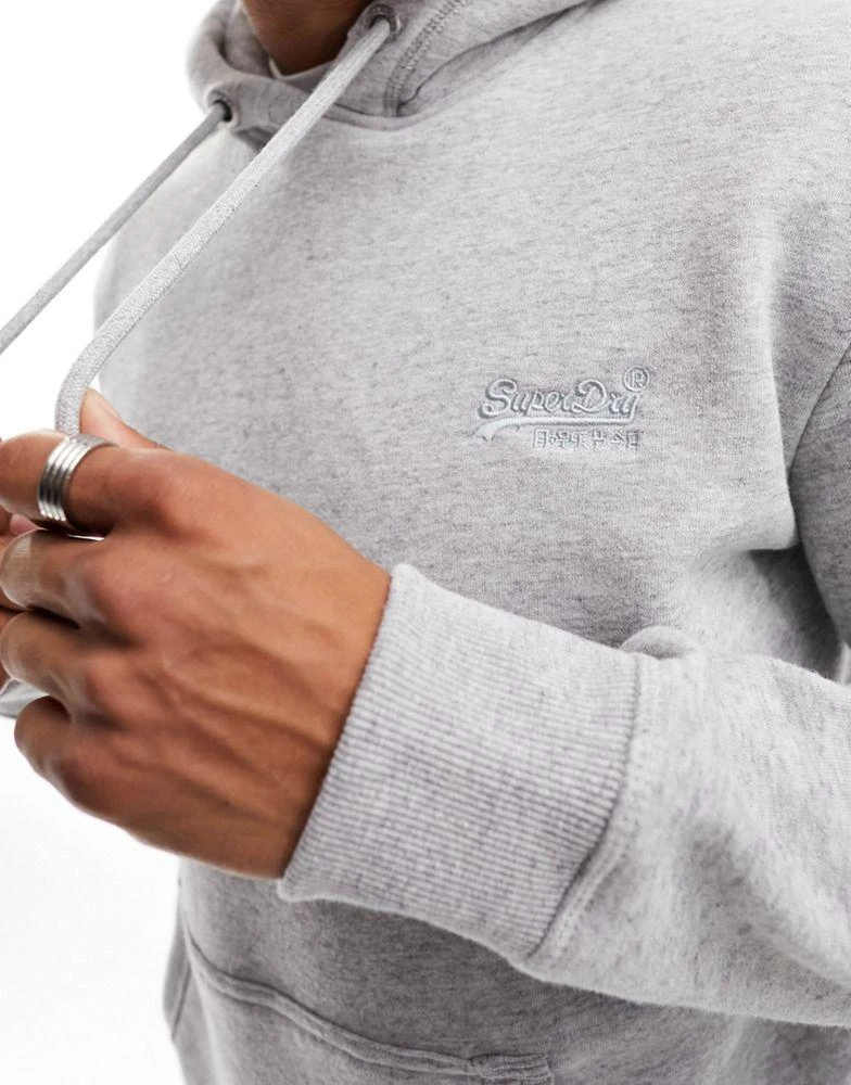商品Superdry|Superdry essential logo hoodie in Athletic Grey Marl,价格¥534,第3张图片详细描述