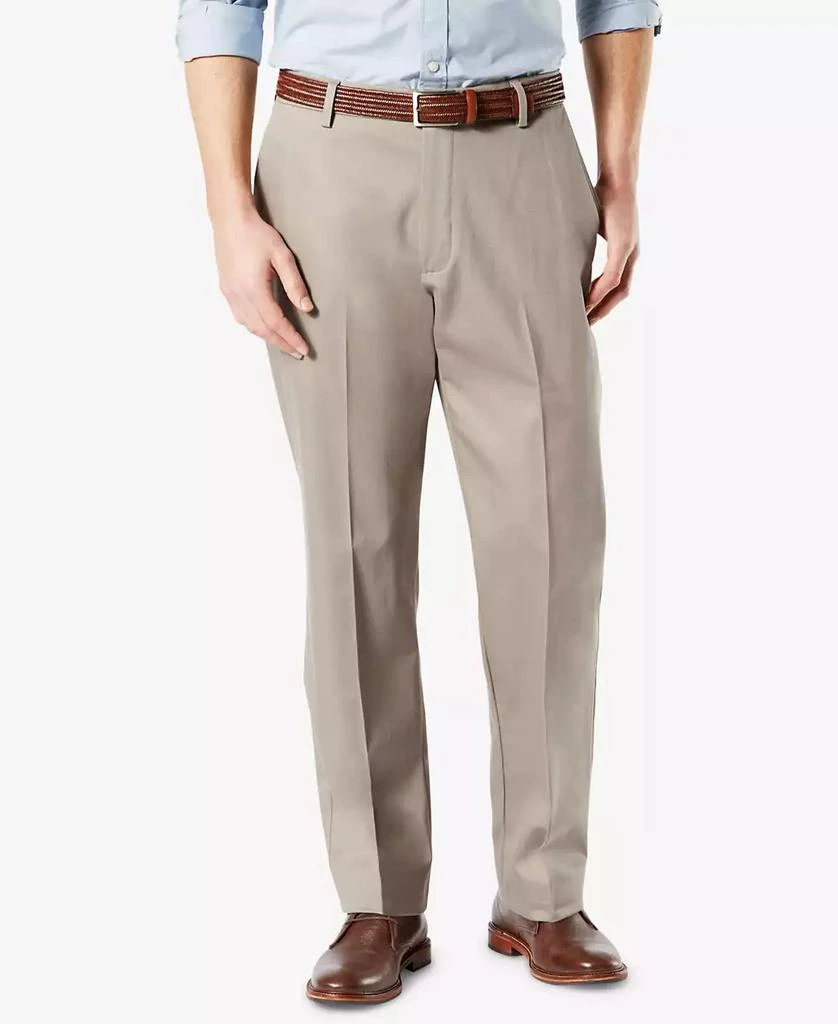 商品Dockers|Men's Signature Lux Cotton Classic Fit Creased Stretch Khaki Pants,价格¥241,第1张图片