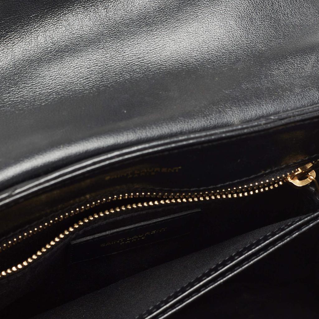 Saint Laurent Black Matelassé Leather Toy Loulou Crossbody Bag商品第9张图片规格展示