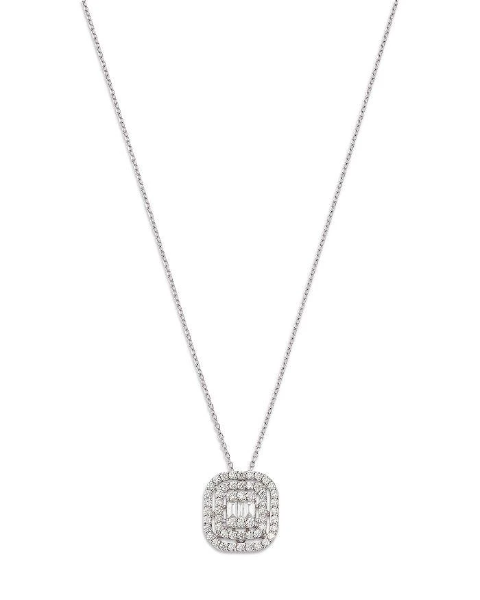 商品Bloomingdale's|Diamond Geometric Pendant Necklace in 14K White Gold, 0.50 tcw,价格¥11781,第1张图片详细描述