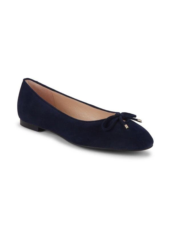 商品Stuart Weitzman|Gabby Bow Suede Ballerina Flats,价格¥1085,第2张图片详细描述