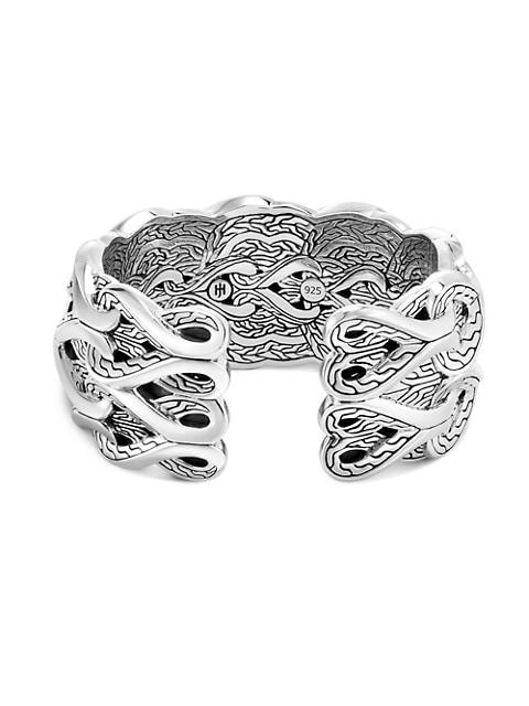 Classic Asli-Link Sterling Silver Medium Kick Cuff Bracelet商品第2张图片规格展示