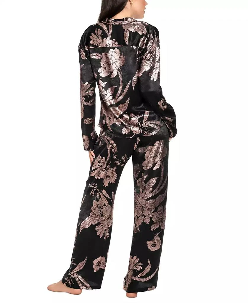 商品Midnight Bakery|Women's 2-Pc. Floral Hammered Satin Pajamas Set,价格¥633,第2张图片详细描述