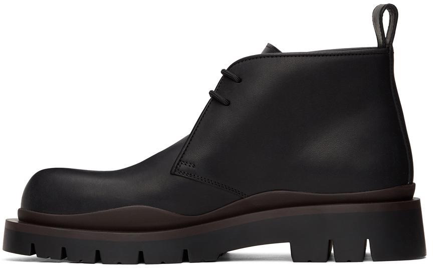 商品Bottega Veneta|Black & Brown Tire Desert Boots,价格¥7442,第5张图片详细描述