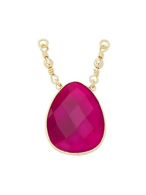 商品GAS Bijoux|Serti Charm 24K Goldplated Cornaline Quartz Pendant,价格¥358,第1张图片