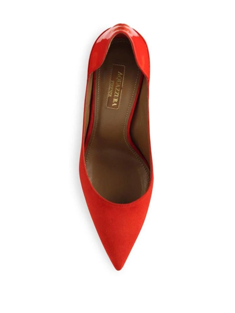 商品Aquazzura|Fellini Suede & Patent Leather Pumps,价格¥2083,第4张图片详细描述