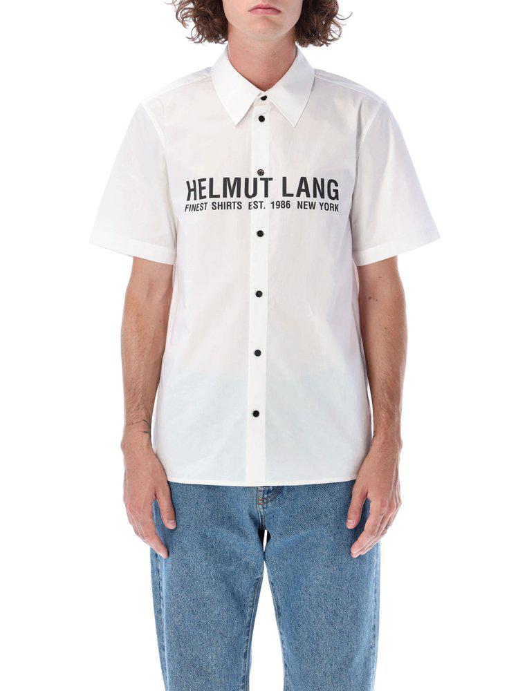 Helmut Lang Logo Printed Short-Sleeved Shirt商品第1张图片规格展示