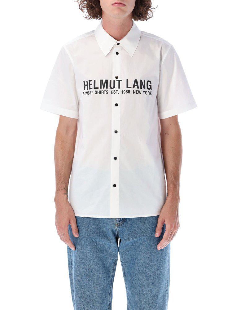 商品Helmut Lang|Helmut Lang Logo Printed Short-Sleeved Shirt,价格¥1859,第1张图片