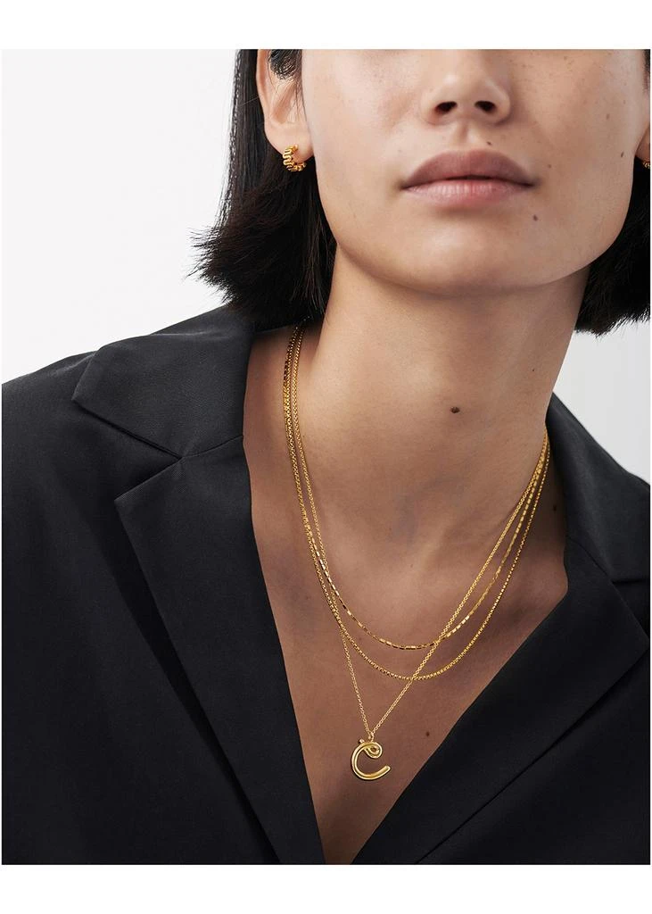 商品Missoma|C initial 18kt gold-plated necklace,价格¥1354,第3张图片详细描述