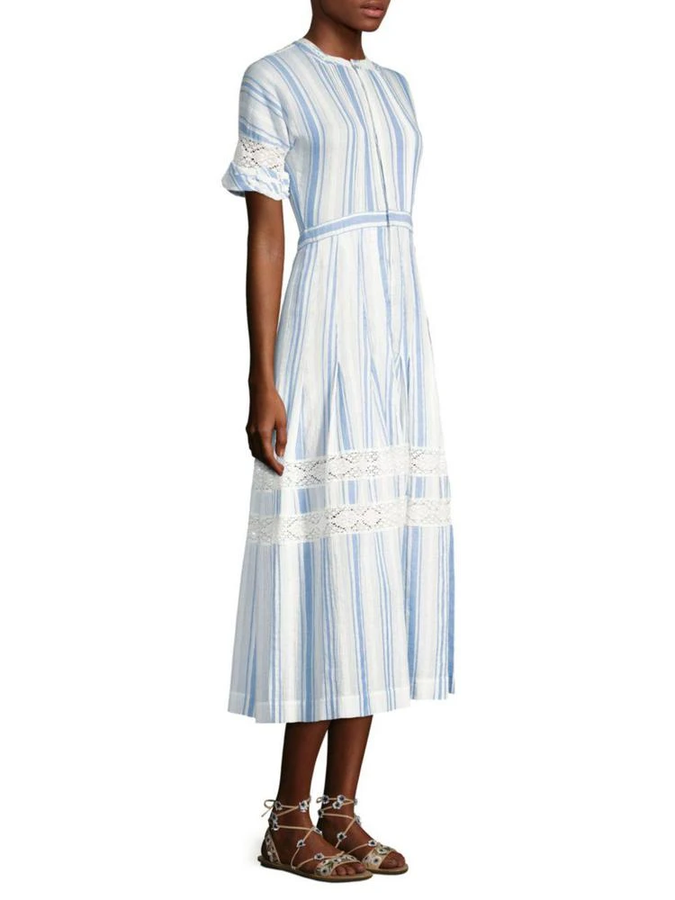 商品LOVESHACKFANCY|Eden Stripe Midi Dress,价格¥1555,第1张图片