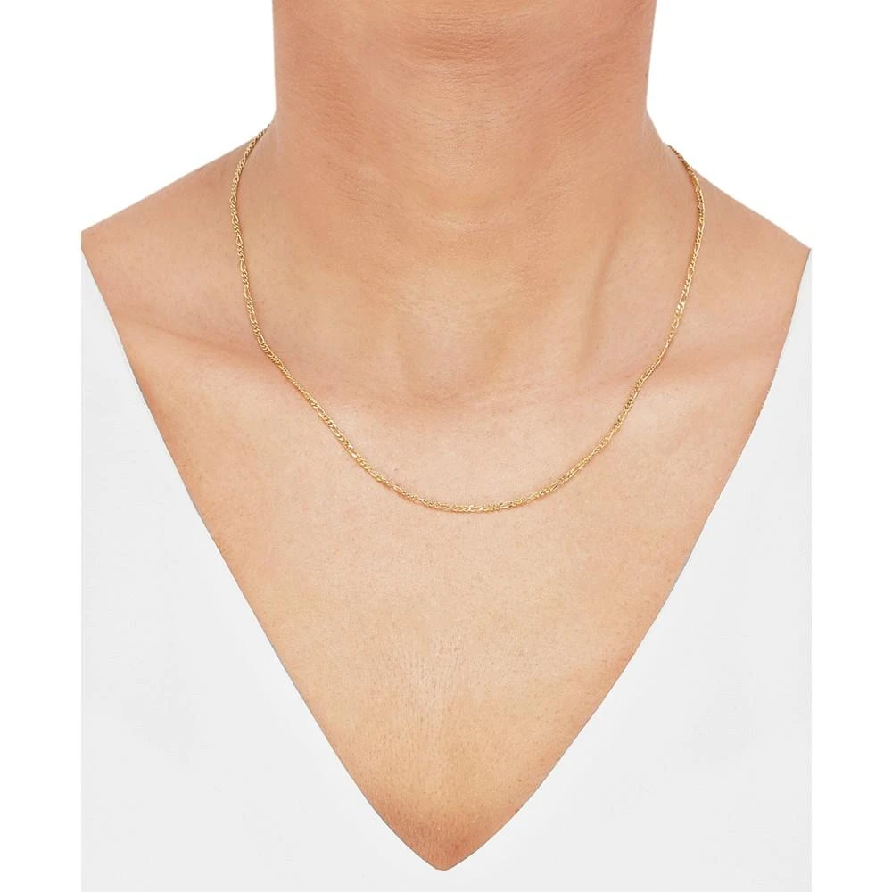 商品Giani Bernini|Figaro Link 18" Chain Necklace in 14k Gold-Plated Sterling Silver, Created for Macy's (Also in Sterling Silver),价格¥298,第2张图片详细描述