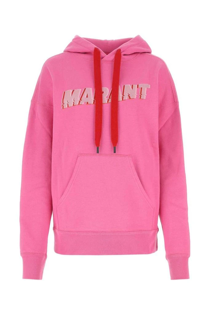 商品Isabel Marant Étoile|Isabel Marant Étoile Logo-Printed Drawstring Hoodie,价格¥1665,第1张图片