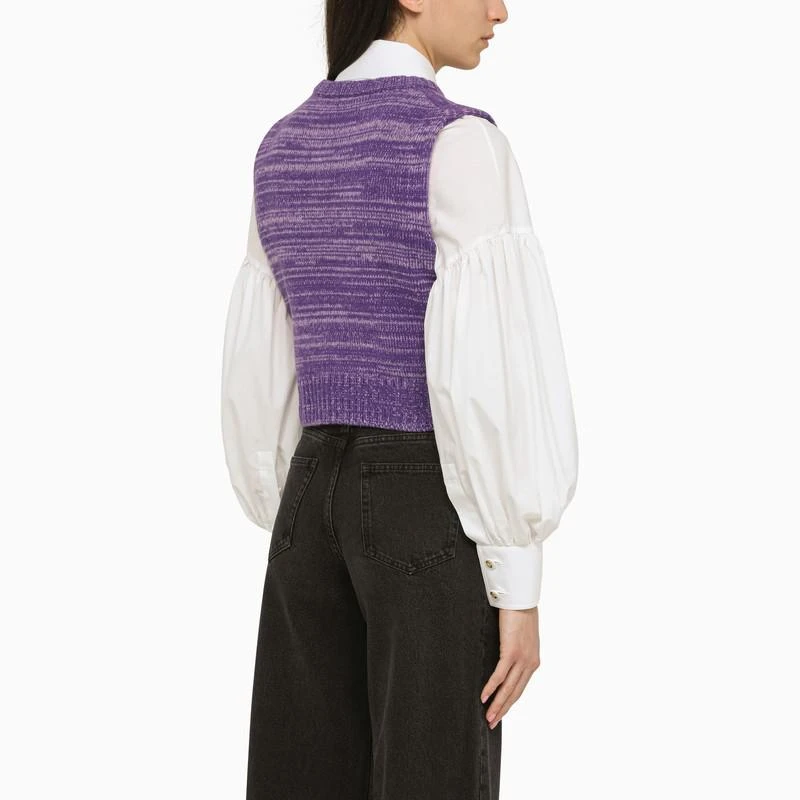 商品Ganni|Purple knitted waistcoat,价格¥1182,第3张图片详细描述