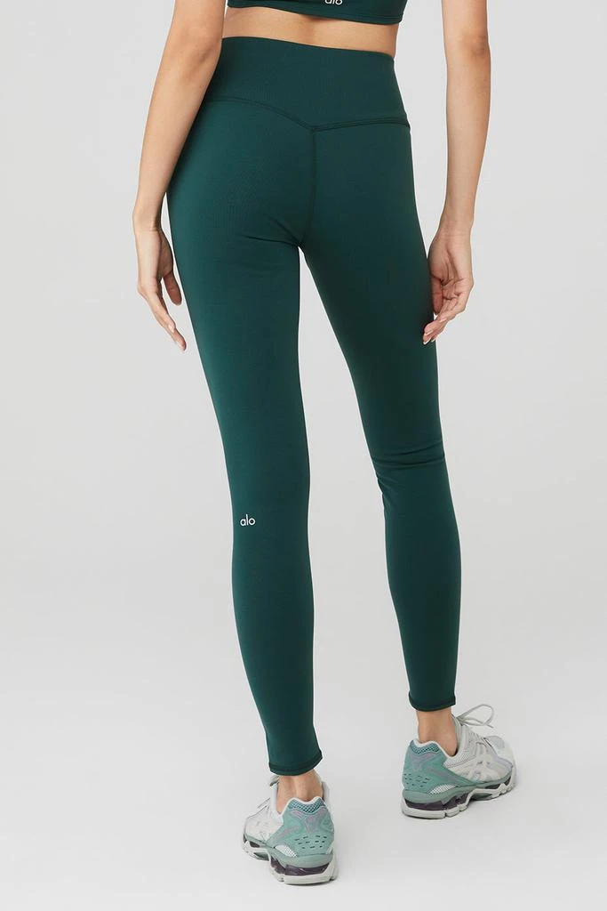 商品Alo|Airbrush Winter Warm High-Waist Nocturne Legging - Midnight Green,价格¥886,第2张图片详细描述