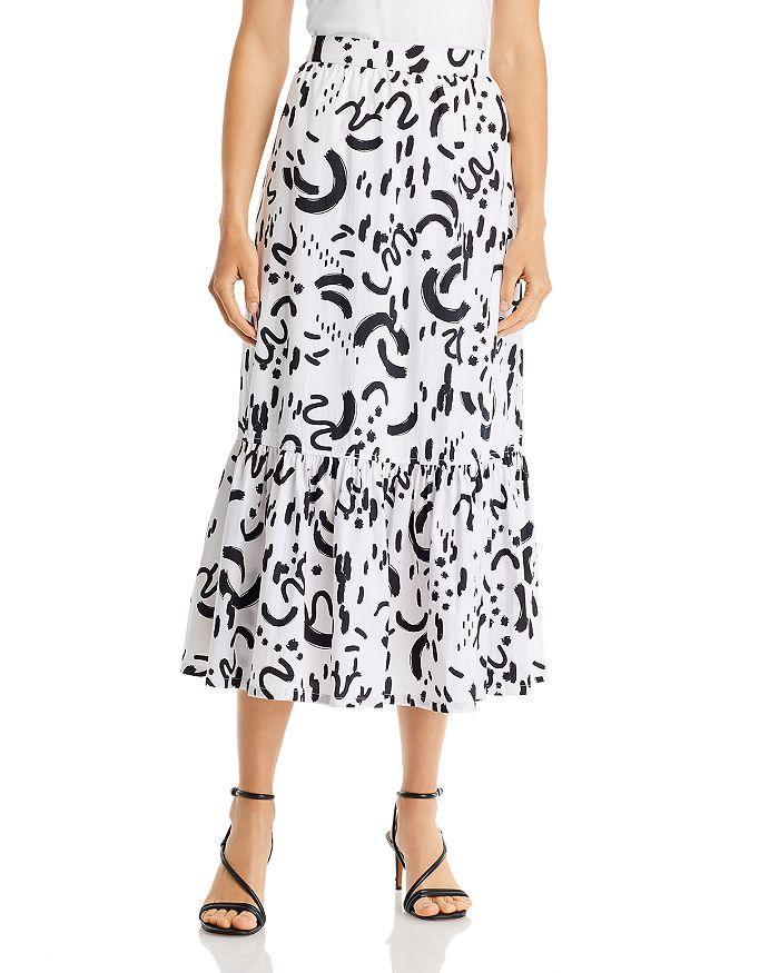 商品Tahari|Printed Ruffled Maxi Skirt,价格¥306,第3张图片详细描述