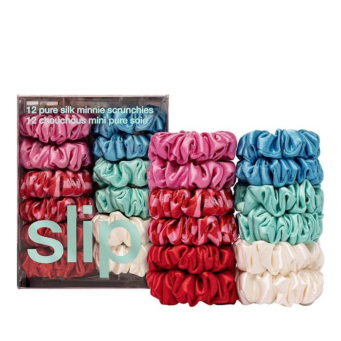 商品Slip|silk Pure Silk Minnie Scrunchies, Set of 12,价格¥340,第1张图片