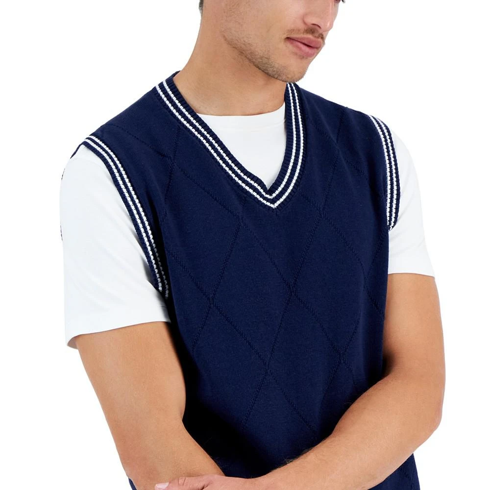 商品Club Room|Men's Argyle Sweater Vest, Created for Macy's,价格¥163,第3张图片详细描述