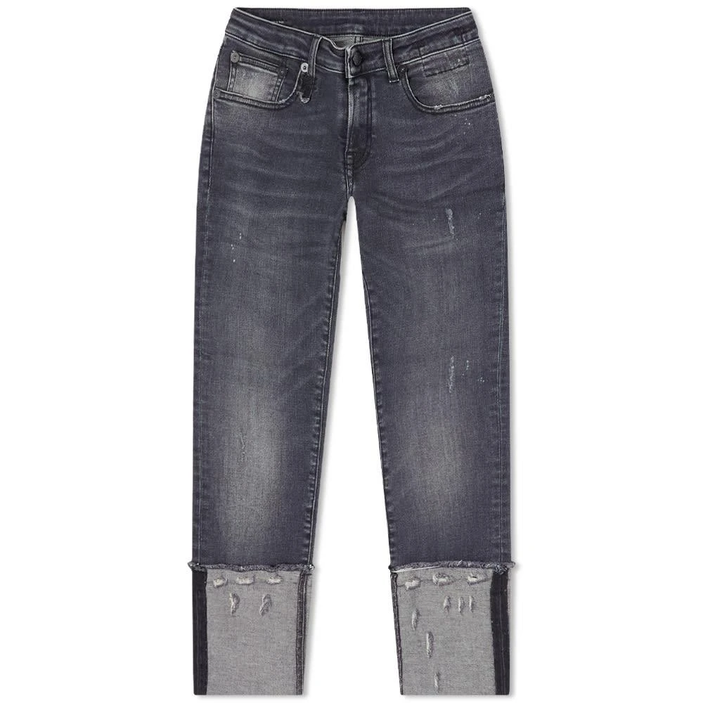 商品R13|R13 Kate Skinny Jeans With High Cuff,价格¥975,第1张图片