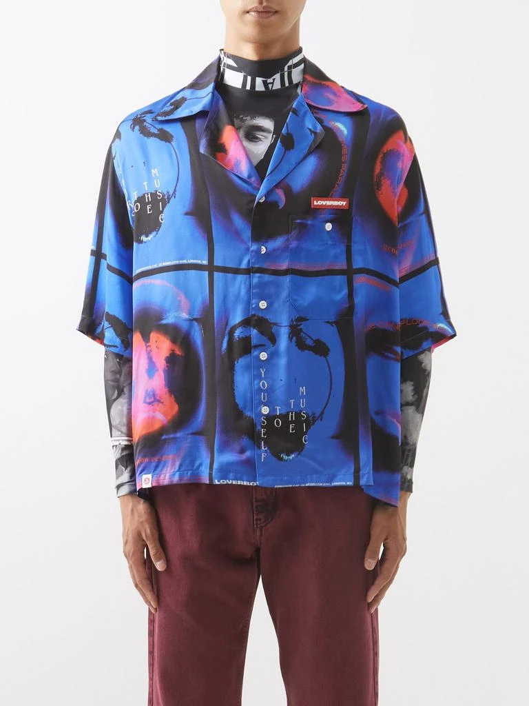 商品Charles Jeffrey Loverboy|X George Allen printed satin short-sleeved shirt,价格¥2093,第1张图片