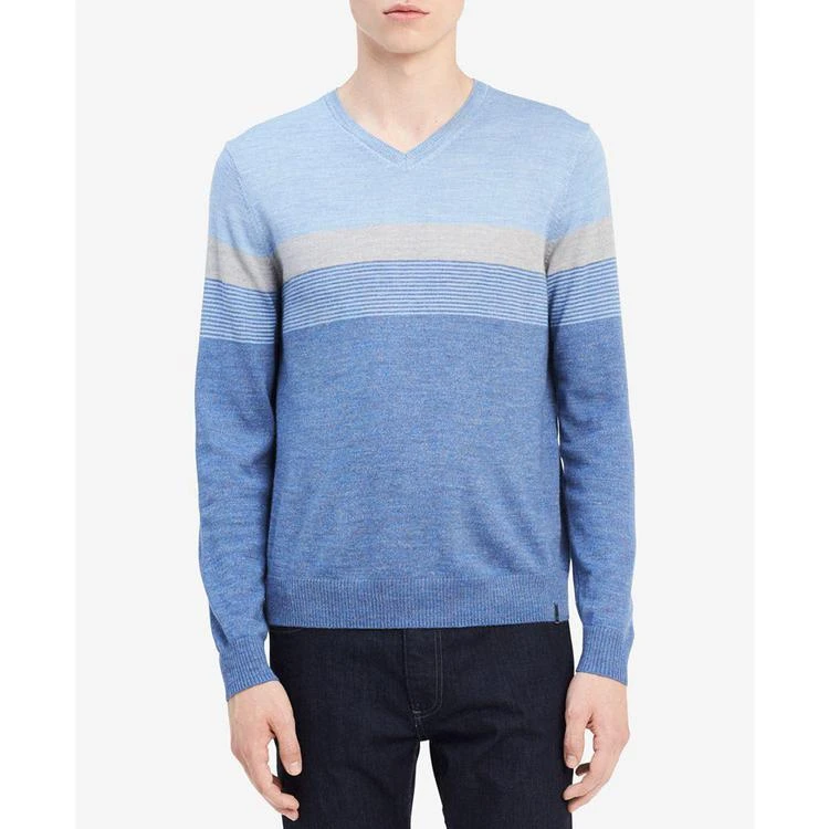 商品Calvin Klein|男士 Striped Merino 针织衫,价格¥201,第1张图片