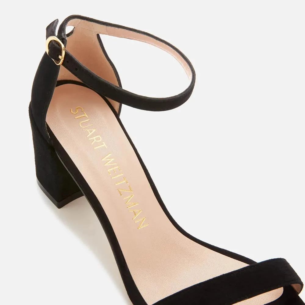 商品Stuart Weitzman|Stuart Weitzman Women's Simple Suede Block Heeled Sandals,价格¥1127,第4张图片详细描述