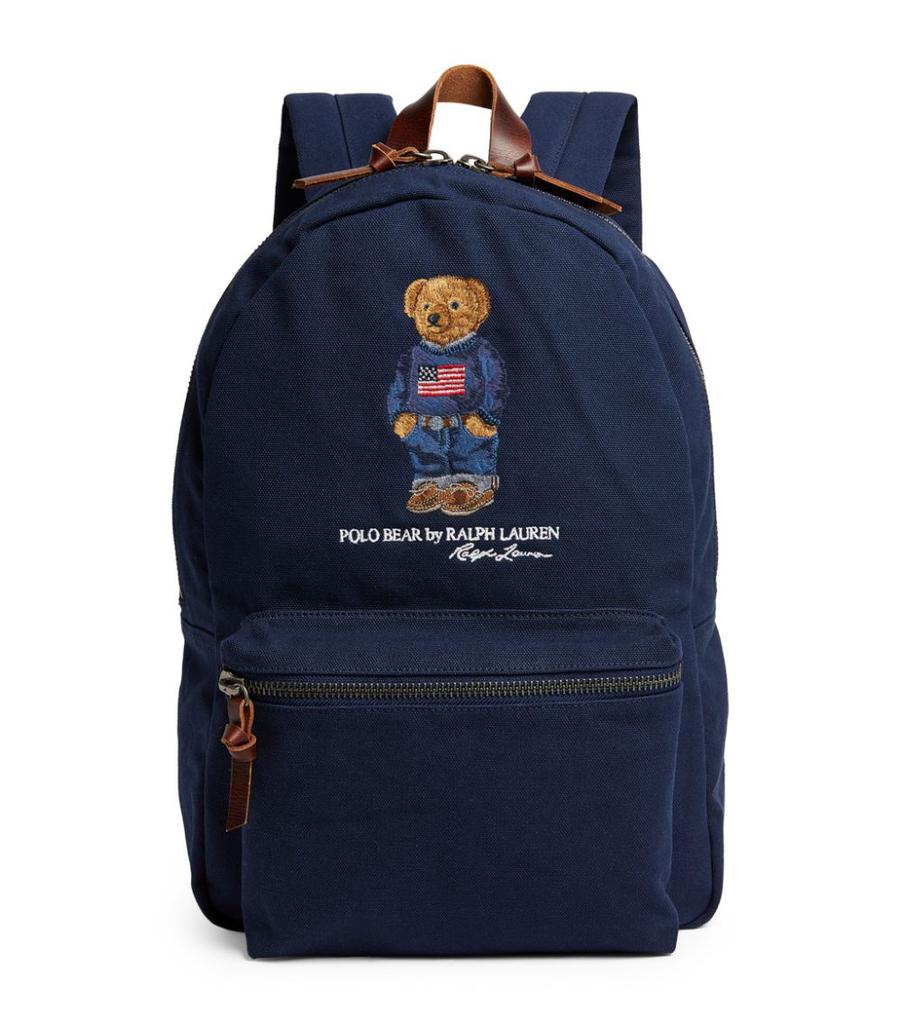 Large Canvas Polo Bear Backpack商品第1张图片规格展示