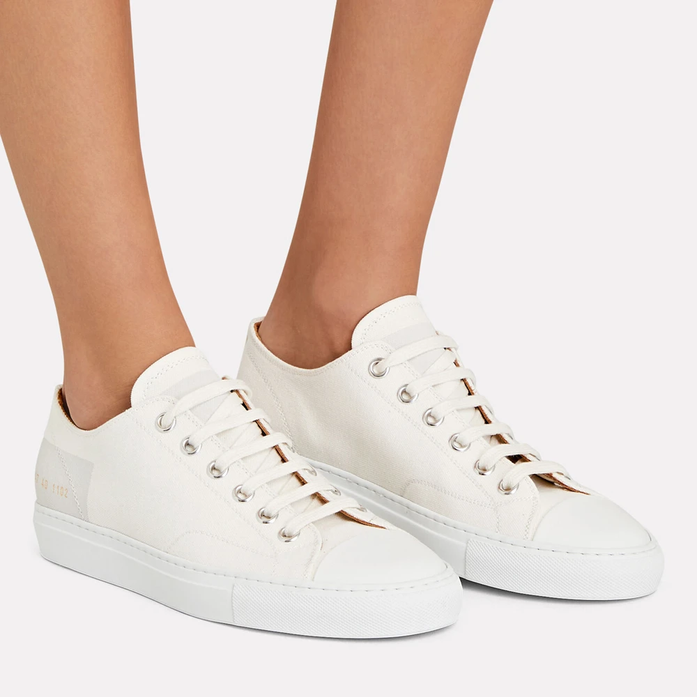 COMMON PROJECTS 女士白色帆布休闲运动鞋 4147-1102 商品